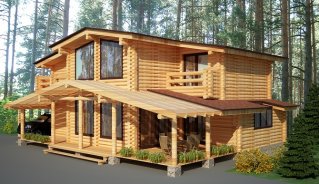 Деревянный дом с панорамными окнами: особенности, достоинства и
