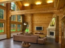 дизайн интерьера деревянного дома